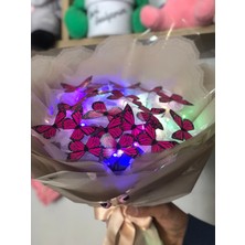 Sudem Çiçek Evi Kelebek Buketi LED Işıklı Konsept Hediyelik