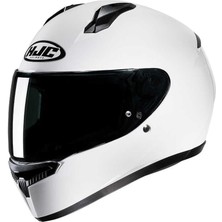 Hjc C10 Kapalı Kask Beyaz Polikarbonat Malzeme UV Protection Özellikli XL Beden