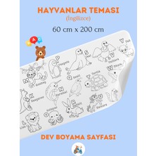 North And Peak (Ingilizce) Hayvanlar Temalı - Dev Boyama Kağıdı- Boyama Rulosu - Büyük Boy 2 Metre Uzunluk