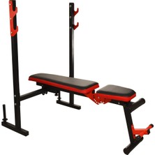 House Fitness HF800 Kırmızı Katlanabilir ve Ayarlanabilir Bench Press Sehpası