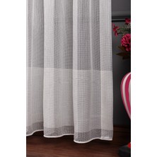 Evdepo Home Taç Eteği Bantlı Ketentül Perde, 1/3 Sık Pile, Tek Kanat - Ekru 100 x 260 cm