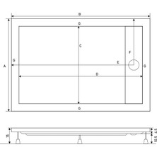 Shower 80X130 Drop Dikdörtgen Panelli Duş Teknesi