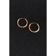 Trend Collection Kadın Gold Burgu Halka Model Kadın Küpe (Çift)