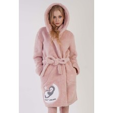 Vienetta Kadın Welwelsoft Kapsonlu Uzun Kol Kısa Sabahlık
