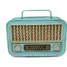 My Home Hediyelik Dekoratif Metal Radyo Kumbara