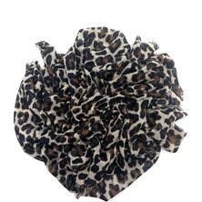 Naz İpek 7'li Set Hediyelik Leopar Desen Flamlı Pamuklu Yazma Eşarp 100X100CM
