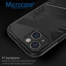 Microcase Iphone 15 Plus Matrix Serisi Armor Standlı Perfect Koruma Kılıf - Siyah AL3416