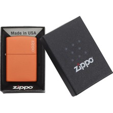 Zippo Çakmak Turuncu Orange Matte Logo 231ZL