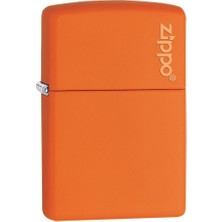 Zippo Çakmak Turuncu Orange Matte Logo 231ZL