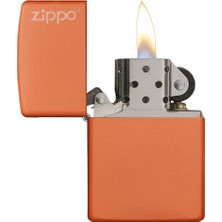 Zippo Çakmak Turuncu Orange Matte Logo 231ZL