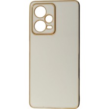 Plus Xiaomi Redmi Note 12 Pro 5g ile Uyumlu Platin Krom Volet Kapak Telefon Kılıfı