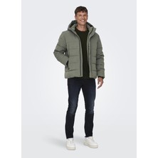 Only & Sons Gri Erkek Mont 22019598_ONSCAYSON Puffa Otw