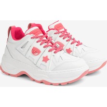 Chiara Ferragni Beyaz - Pembe Kadın Deri Sneaker Cf3215_072