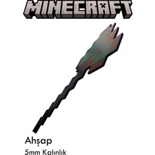 Hediye Ne Alsak Ahşap Minecraft Balta 35CM Boyunda 18CM Eninde Figüroyuncak