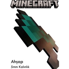 Hediye Ne Alsak Ahşap Minecraft Balta 35CM Boyunda 18CM Eninde Figüroyuncak