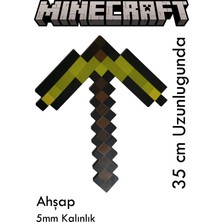 Hediye Ne Alsak Ahşap Minecraft 3 Lü Set ( Balta - Kılıç - Kazma ) Figür Oyuncak