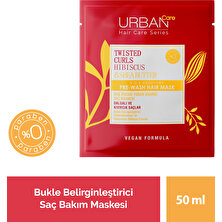 URBAN Care Hibiscus & Shea Butter Bukle Belirginleştirici Duş Öncesi Saç Bakım Maskesi 50 ml - Vegan