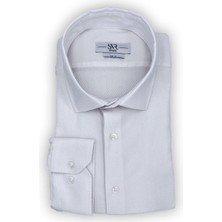 Süvari Premium Verev Desenli Armürlü Slim Fit Likra Gömlek