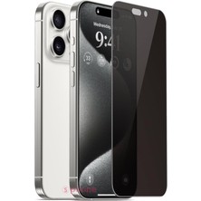 SPHONE Apple iPhone 15 Yandan Görünmez Privacy Hayalet Ekran Cam Koruyucu 9d Gizlilik Filtreli Tam Kaplar Glass