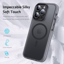 SPHONE Phone 15 Pro  Kılıf Kenarları Tırtıklı Kaymaz Soft Renkli Şeffaf Magsafe Şarj Destekli Kapak Klaptika-