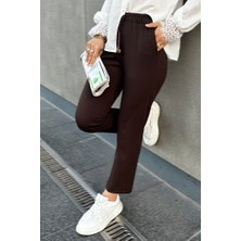 İlkimay Zülal Beli Lastikli Cepli Pantolon 651 - Acı Kahve