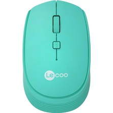 Lenovo Lecoo WS202 Kablosuz 1200DPİ Optic Turkuaz Mouse