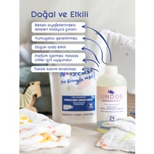 Lindos - Doğal Bebek Çamaşır Sabunu %100 Bitkisel Parfümsüz Antialerjik Baby 24 Yıkama - 600ml