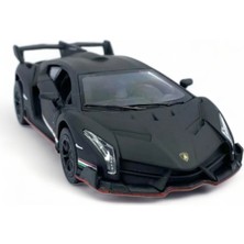 Peda Toy Lamborghini Veneno Model Araba 1,36 Ölçek Lisanslı Çek Bırak Araba Lamborghini Veneno Siyah