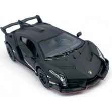 Peda Toy Lamborghini Veneno Model Araba 1,36 Ölçek Lisanslı Çek Bırak Araba Lamborghini Veneno Siyah