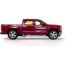 Peda Toy Chevrolet Silverado Model Araba 1,36 Ölçek Lisanslı Çek Bırak Araba Kapı Aç Kapa Kırmızı