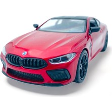 Peda Toy Metal Model Bmw Orjinal Lisanslı Die-Cast Araba 1,36 Çek Bırak Kapı Aç Kapa Bmw M8 Kırmızı