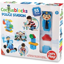 Peda Toy Egitici Oyuncak Polis Bloklar 55 Parça Kaktüs Polis Renkli Bloklar