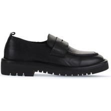 Bueno Shoes Siyah Deri Kadın Loafer 01Wz6703