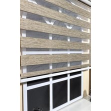 Storburada Zebra Stor Sert Plastik Kasalı Kahverengi Perde STB 400V05-PD