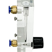 Meoflow Debimetre - Ayar Vanalı -Debi ölçer - Şamandıralı - Lzm Sıvı 8 – 80 Ml/dk