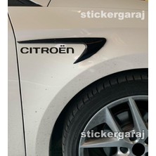 Fresh Citroen Kapı Çamurluk Uyumlu Izgara Görünümlü Tuning Aksesuar ve Marka Etiket 2li