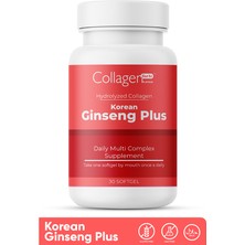 Collagen Forte Platinum Kırmızı Kore Ginseng Plus, Hidrolize Kolajen, Vitamin B5-B6-B12 & Çinko, Softgel 1000 mg