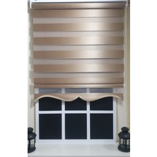 Storburada Zebra Stor Perde Sütlü Kahverengi St 035