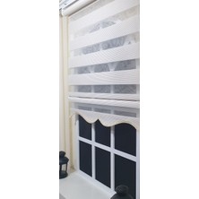 Storburada Zebra Stor Perde Bej Etek Dilimli ST 002