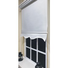Storburada Düz Gri Stor Perde Etek Dilimli STB--5321