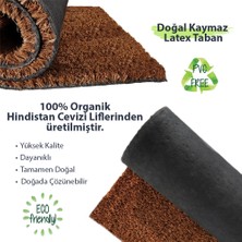 Evaşk Kapı Önü Paspası Vinil Tabanlı Kıl Koko Paspas