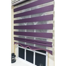 Storburada Zebra Stor Perde Mor Etek Dilimli  STB 400 V18