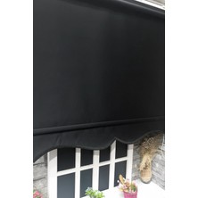 StorBurada Siyah Stor Perde Etek Dilimli STB-5322