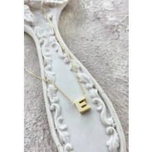 ÇGK KUYUMCULUK  Minimal E Harf Altın Kolye CGKKLY061