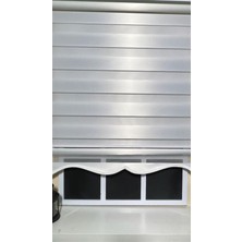 Storburada Zebra Stor Perde Beyaz  Etek Dilimli  Z-STB400V01