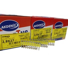 Akdeniz 2.9x27 mm Metal & Beton Uygulamaları İçin Pin Çivi 1 Koli 5 Kutu - GAZSIZ