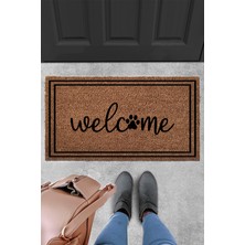 Evaşk Kapı Önü Paspası Vinil Tabanlı Kıl Koko Paspas