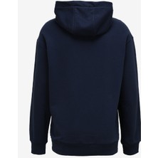 Discovery Expedition Lacivert Erkek Kapüşonlu Nakışlı Sweatshirt D3WM-SWT28