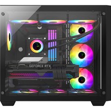 Gametech Prime Tuş Kontrollü Rgb 7X120MM Fan Gaming Bilgisayar Kasası