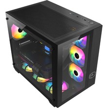 Gametech Prime Tuş Kontrollü Rgb 7X120MM Fan Gaming Bilgisayar Kasası